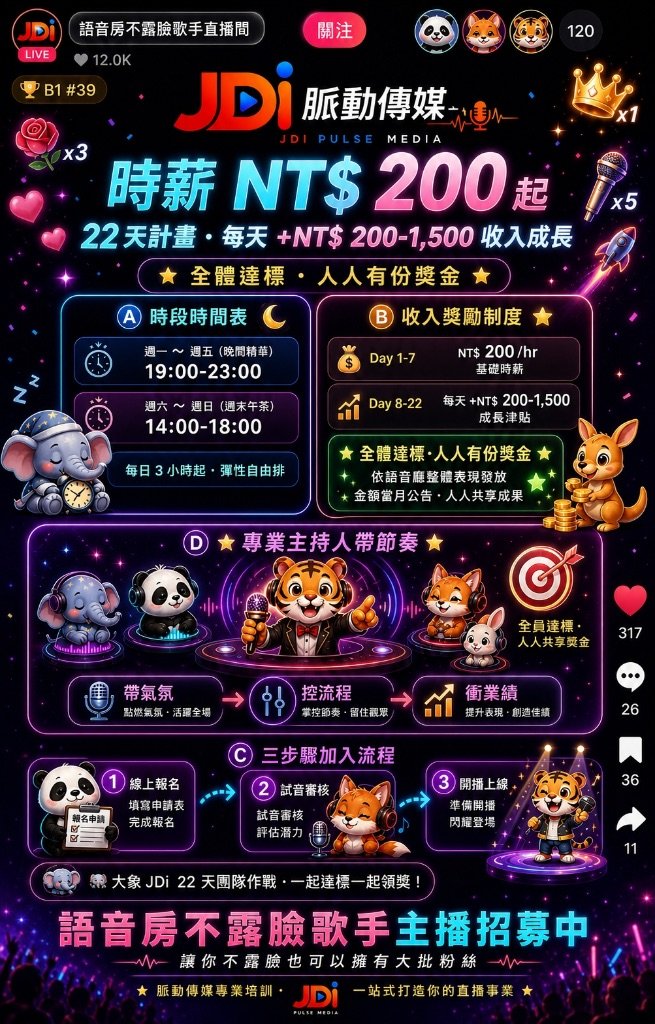 不露臉語音主播招募